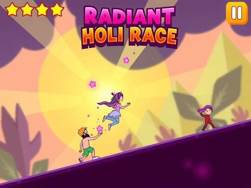 Radiant Holi Race Game Banner
